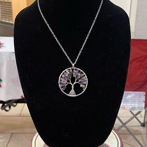 SOLD Amethysts Tree of Life Necklace